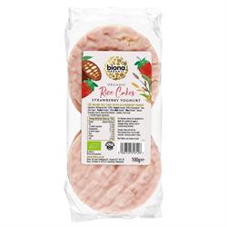 Biona Biona Organic Strawberry Yoghurt Coated Rice Cakes 100g