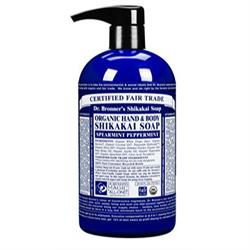 Dr Bronner Peppermint Organic Pump  Soap 710ml