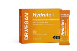 Dr Vegan Hydrate+ Orange & Pineapple Electrolytes. 15 sachets