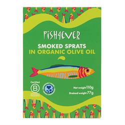 Fish4Ever Fish4Ever Smoked Sprats in Organic Extra Virgin Olive Oil 110g
