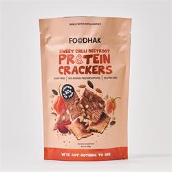 Foodhak Foodhak Sweet Chilli Beetroot Protein Crackers 100g