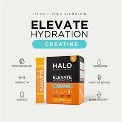 Halo Health and Beauty ELEVATE ELECTROLYTES + CREATINE Tropical Flavour 30 Sachets