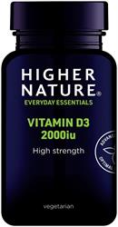Higher Nature High Strength Vitamin D3 2000IU 120 Veg Capsules