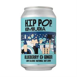 Hip Pop Hip Pop Kombucha Blueberry & Ginger 330 ml (case of 12 cans)