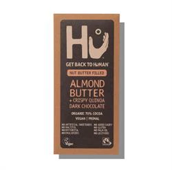 Hu Hu Almond Butter & Crispy Quinoa Dark Chocolate Bar 60g