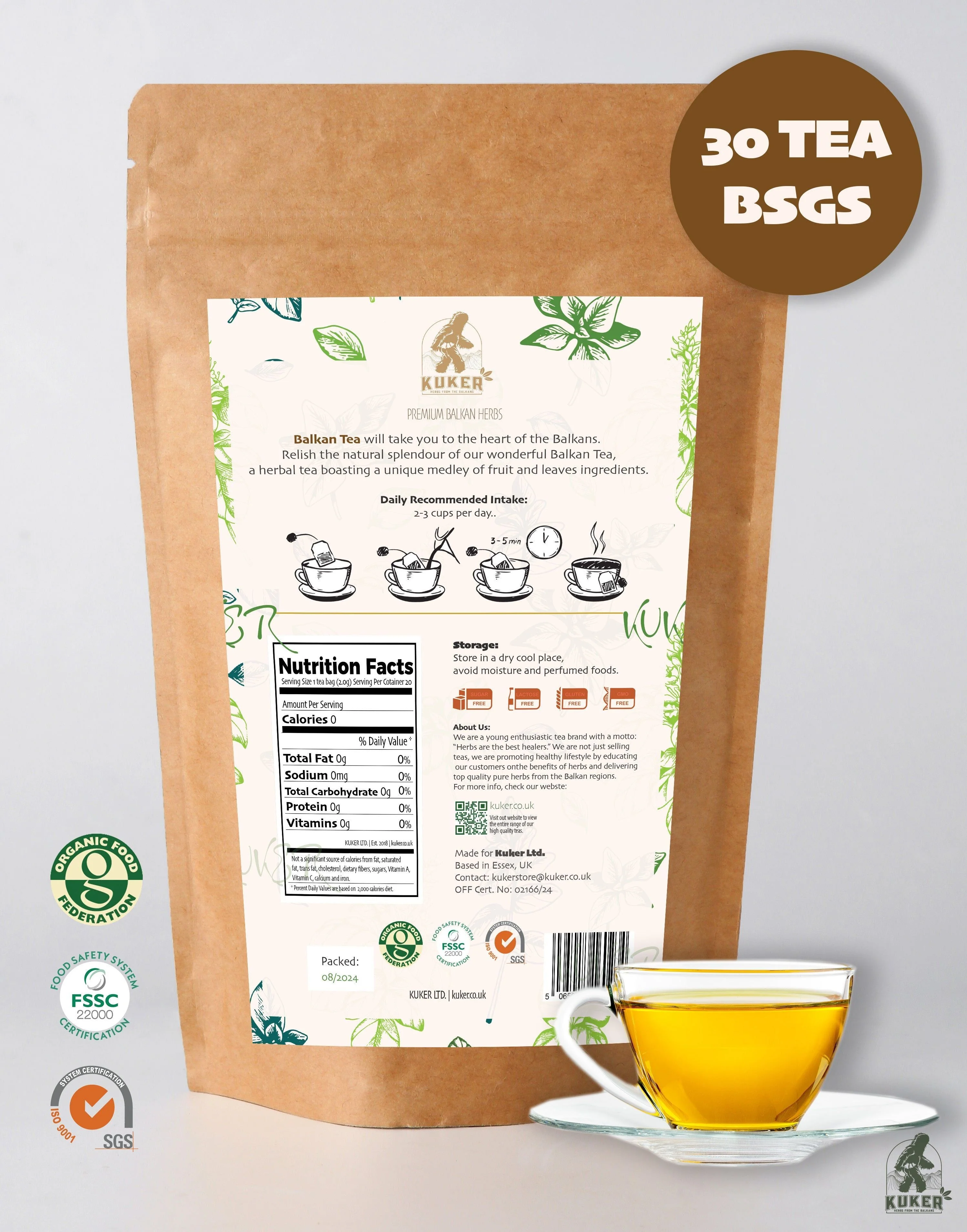 KUKER® Balkan Tea 20 Bags | 40g - Image 2