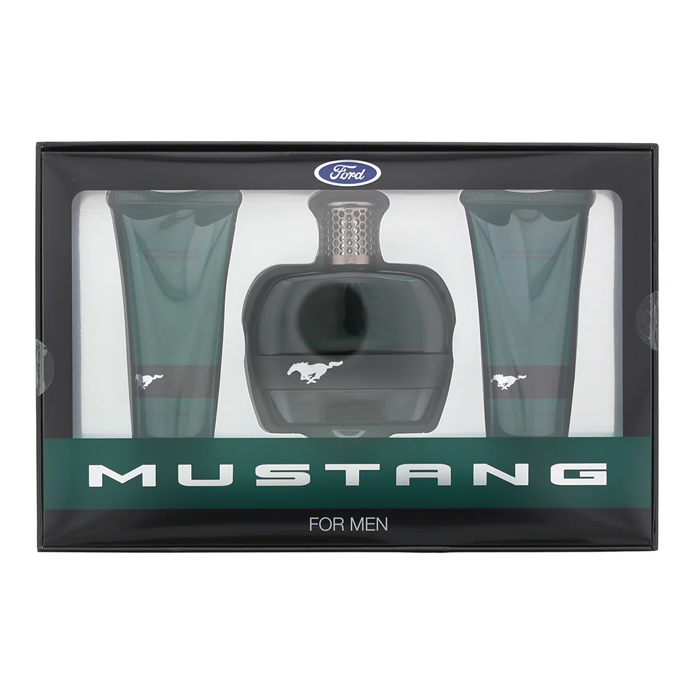Mustang Green 3 Piece Gift Set: Eau de Toilette 100ml - Shower Gel 100ml - After