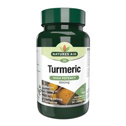 Natures Aid Turmeric 8200mg (High Potency) 30 caps