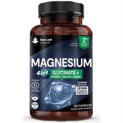 New Leaf Products Magnesium Complex 1836mg Elemental 381mg 120 capsules