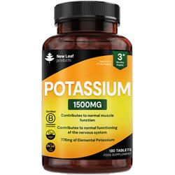 New Leaf Products Potassium 1500mg Vegan 180 Tablets