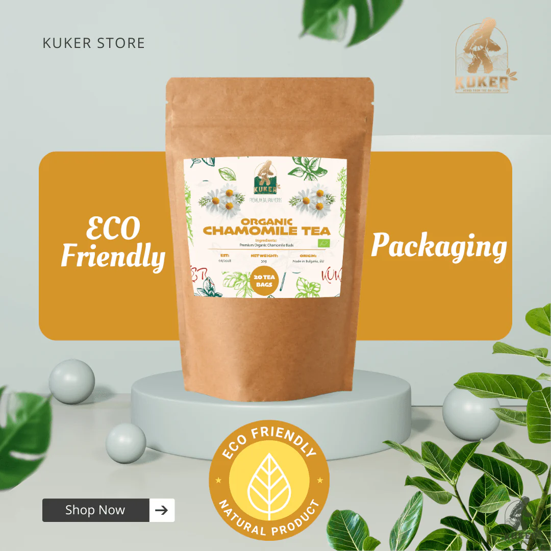Organic Chamomile Tea 20 Biodegradable Bags | 30g - Image 3