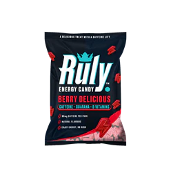 Ruly Berry Energy Gummies 80mg Natural Caffeine Guarana B Vits. 42g