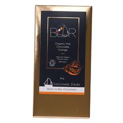 Salcombe Dairy Salcombe Dairy Milk Orange Organic Chocolate Bar 80g
