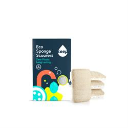 Seep Seep Compostable Sponge with Loofah Scourer - pack of 4