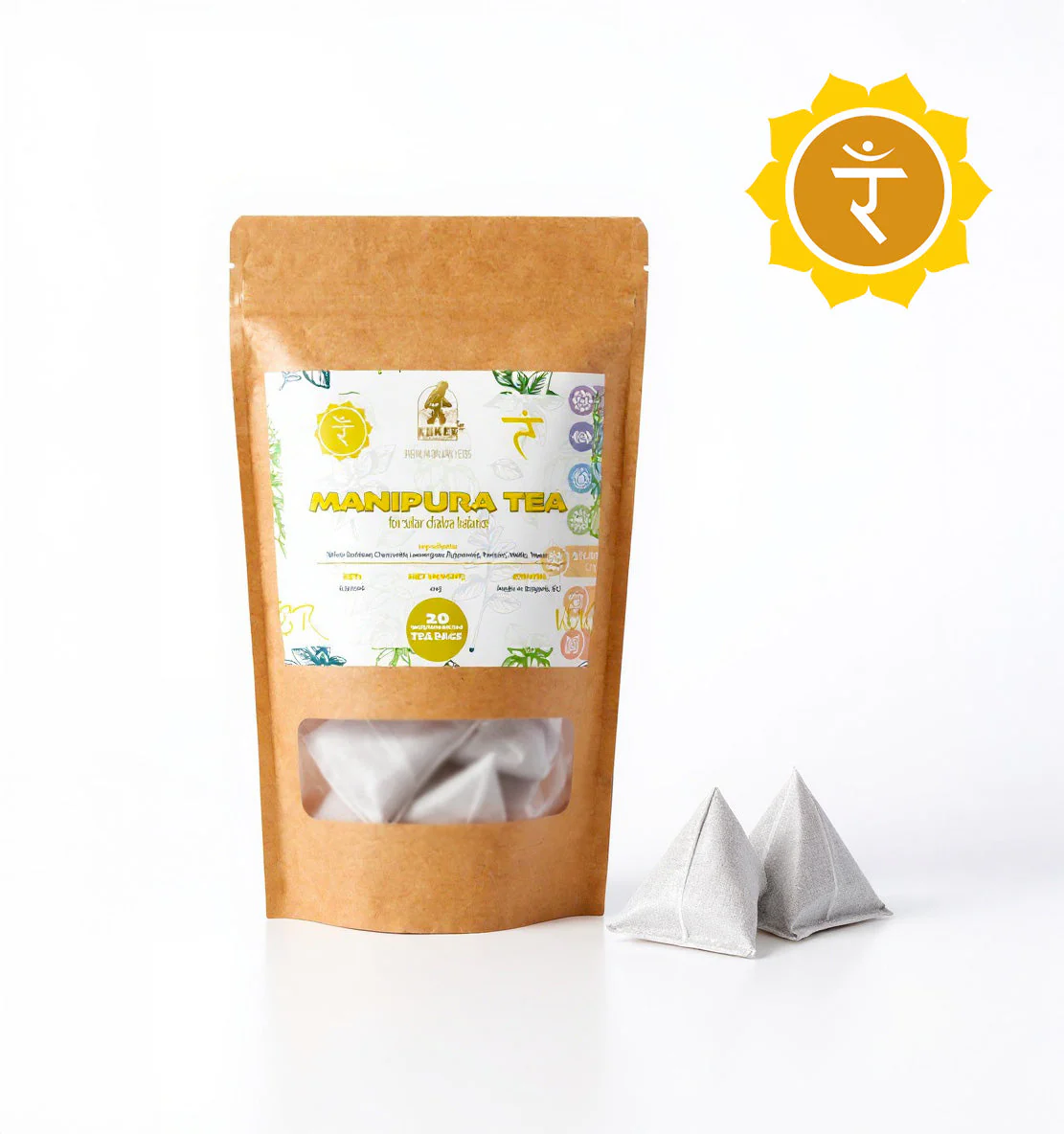 Solar Chakra Tea 20 Biodegradable Bags | 30g | Manipura Balance Yoga Tea - Image 5